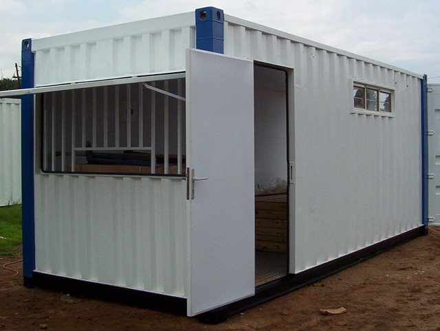container converted to shop unit